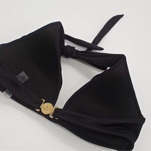 Victoria's Secret Halter Triangle Bikini Swim Top Black M